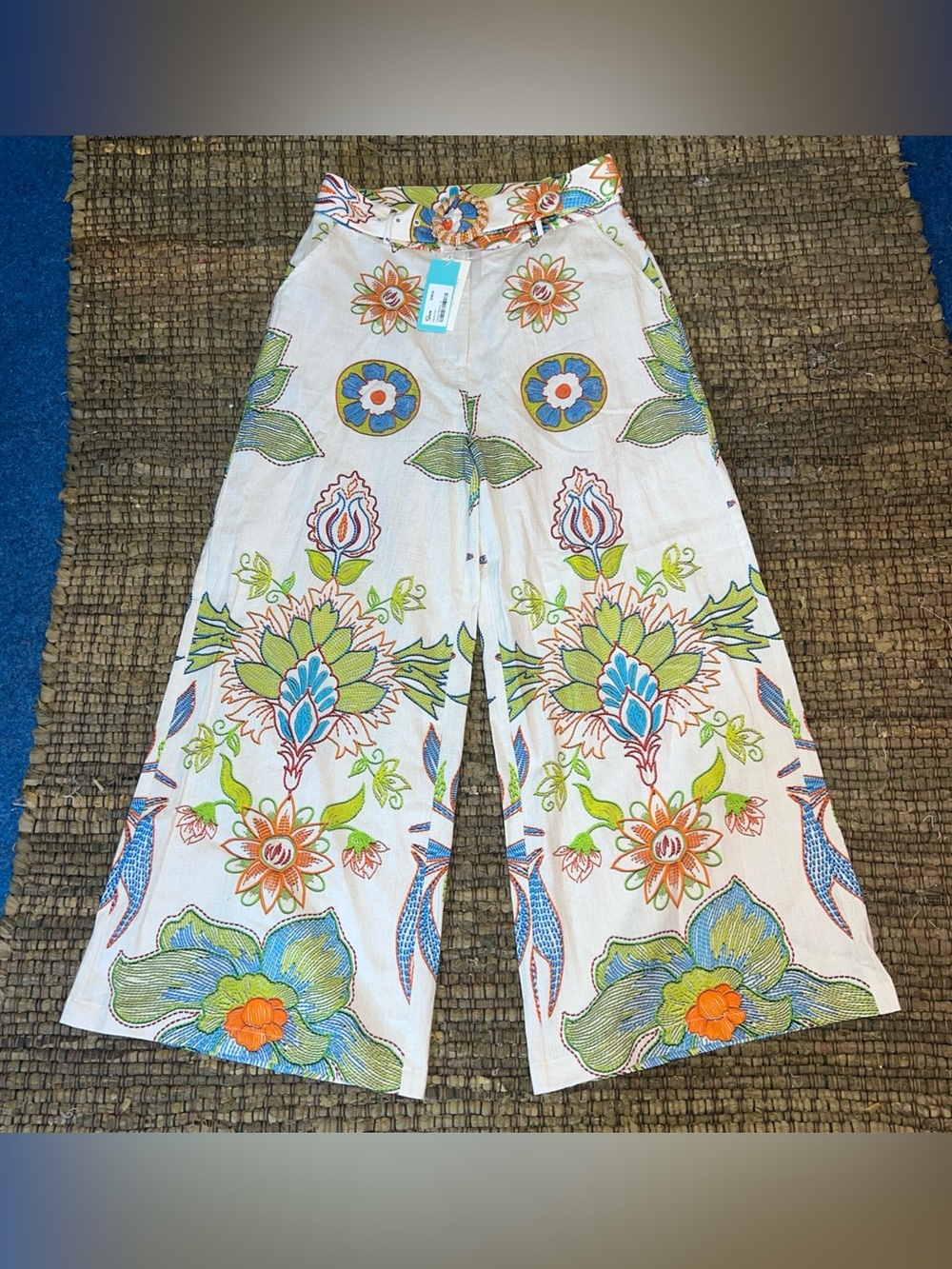 Shore Women's Dakota Pant Positano Blooms Wide Leg Pant M NWT $248.00